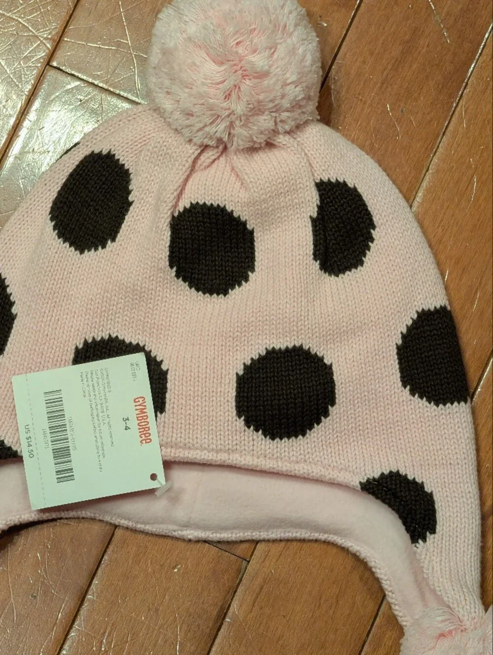 NWT Vintage Gymboree Sweeter Than Chocolate Pink & Brown Polka Dot Hat & Scarf